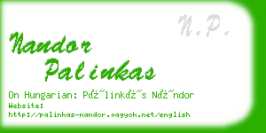 nandor palinkas business card